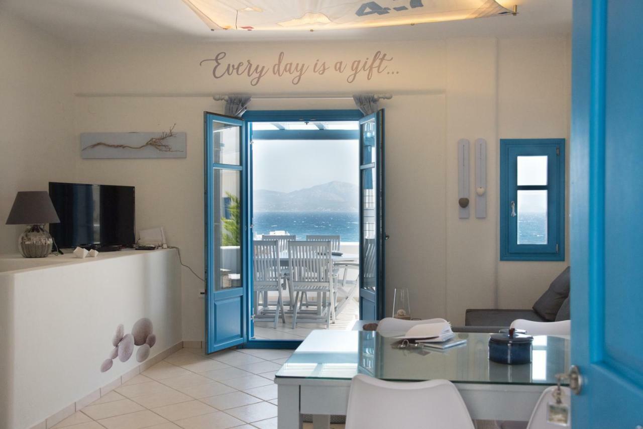 Just Blue With Amazing Sea Views In Piso Livadiヴィラ エクステリア 写真