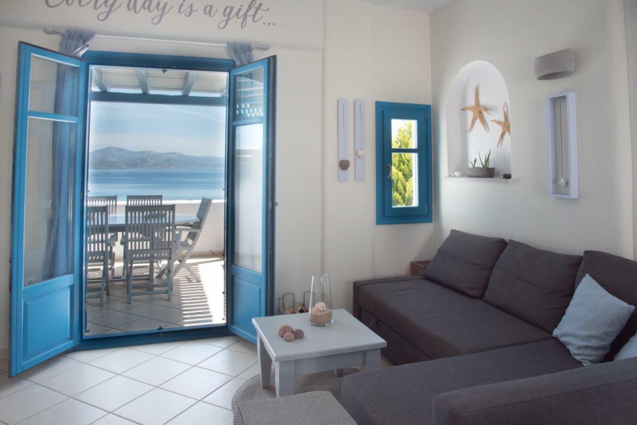 Just Blue With Amazing Sea Views In Piso Livadiヴィラ エクステリア 写真