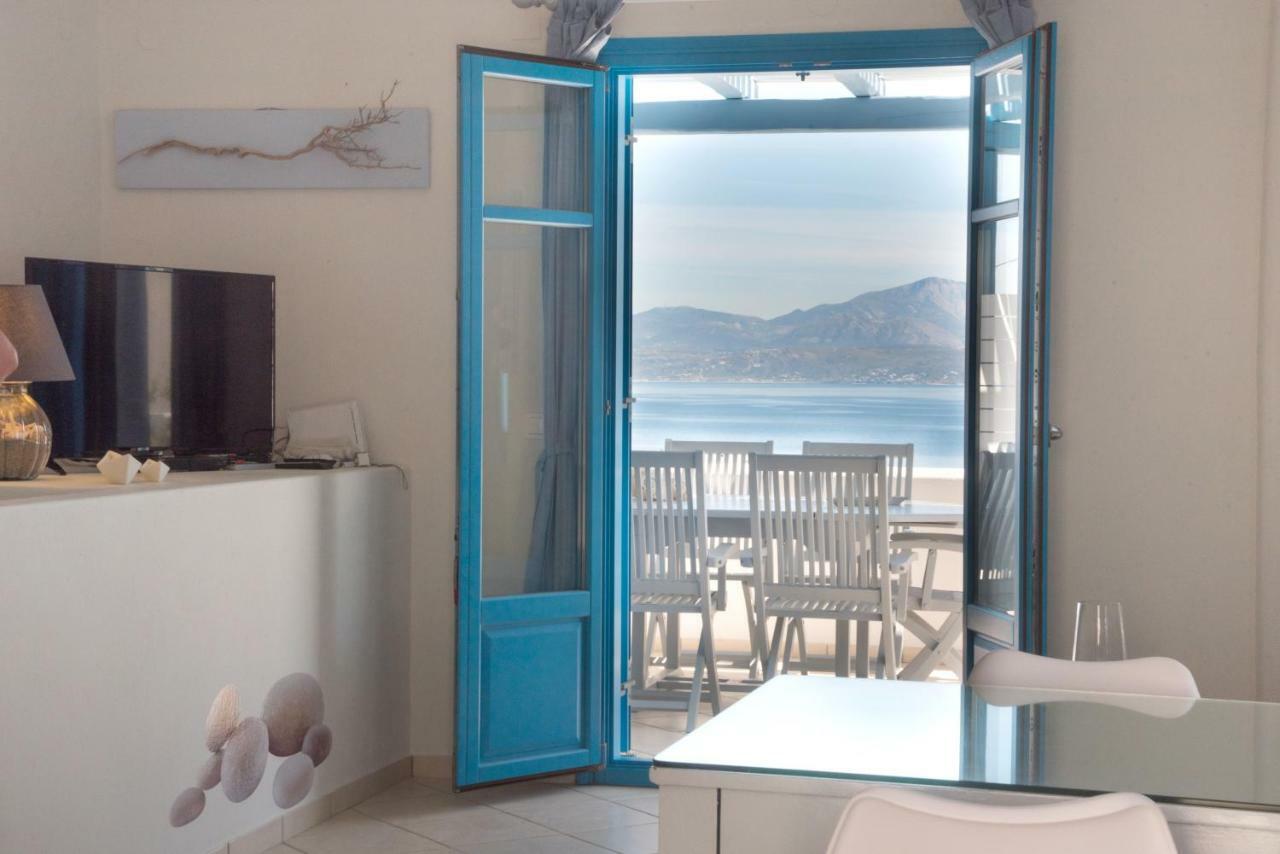 Just Blue With Amazing Sea Views In Piso Livadiヴィラ エクステリア 写真
